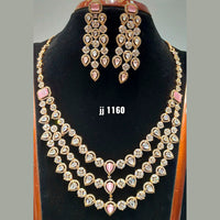 Jain Jewellers American Diamond Necklace Set - 11062746