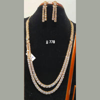 Jain Jewellers American Diamond Necklace Set - 11062748