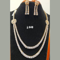Jain Jewellers American Diamond Necklace Set - 11062749