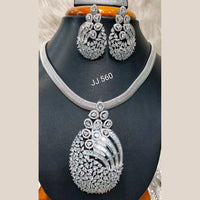 Jain Jewellers American Diamond Pendant Set - 11062768