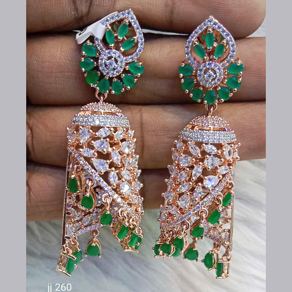Jain Jewellers Ad Stone Jhumkis Earrings - 11062772