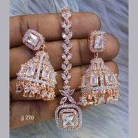 Jain Jewellers Ad Stone Jhumkis Earrings With Maang Tikka