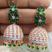 Jain Jewellers Ad Stone Jhumkis Earrings - 11062774