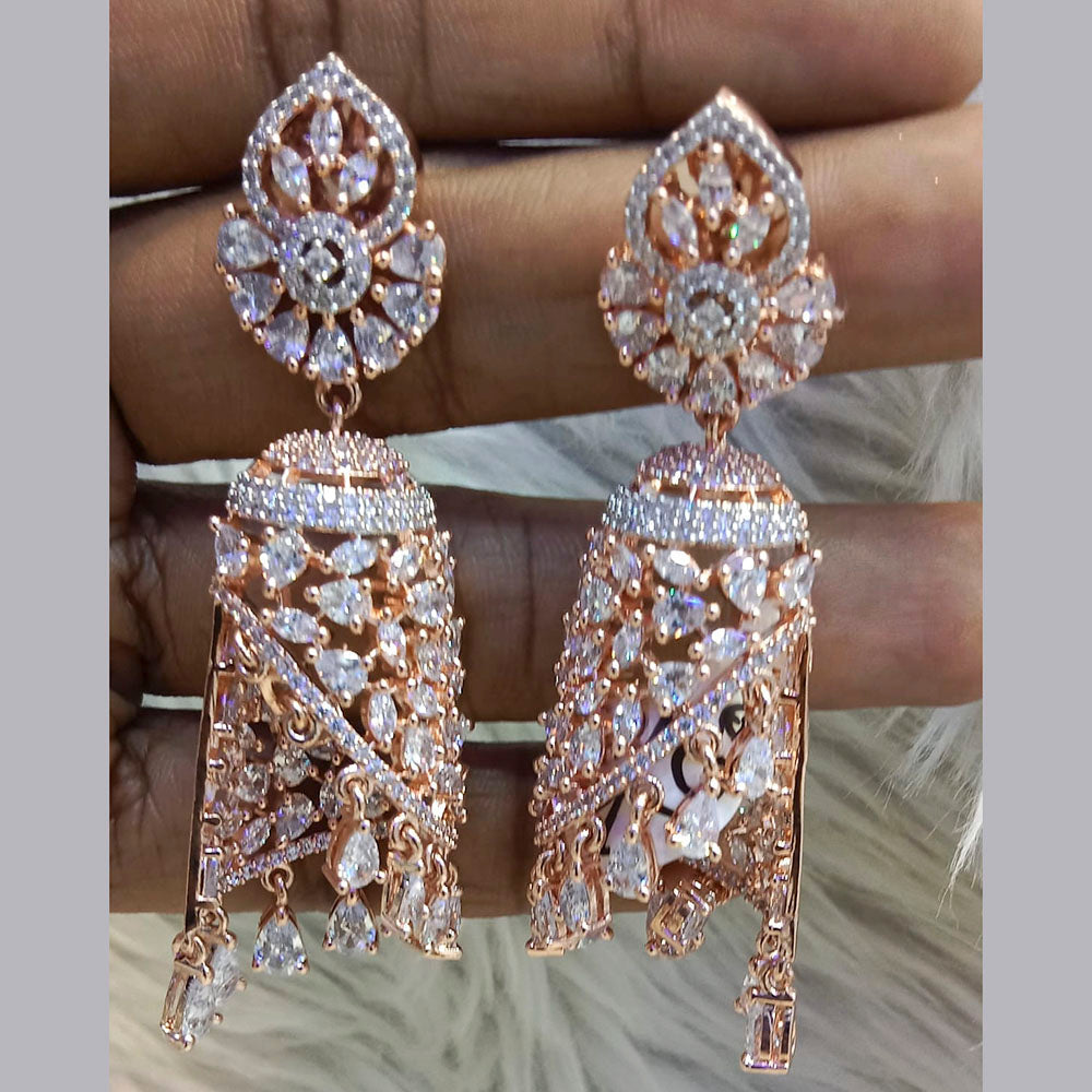 Jain Jewellers Ad Stone Jhumkis Earrings - 11062781