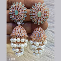 Jain Jewellers Ad Stone Jhumkis Earrings - 11062782