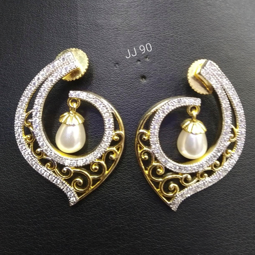 Jain Jewellers Ad Stone Dangler Earrings - 11062793