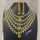Jain Jewellers Gold Plated American Diamond Necklace Set