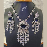 Jain Jewellers Gold Plated American Diamond Necklace Set