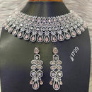 Jain Jewellers Gold Plated American Diamond Necklace Set