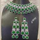 Jain Jewellers Gold Plated American Diamond Necklace Set