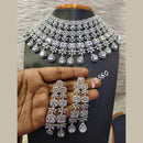 Jain Jewellers Gold Plated American Diamond Necklace Set