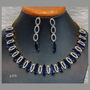 Jain Jewellers Gold Plated American Diamond Necklace Set