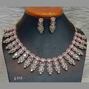 Jain Jewellers Gold Plated American Diamond Necklace Set