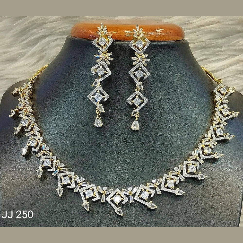 Jain Jewellers American Diamond Jewellery Necklace Set