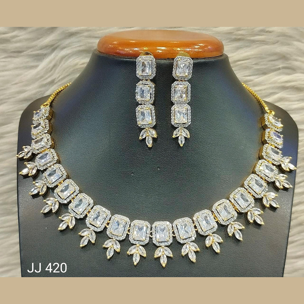 Jain Jewellers American Diamond Jewellery Necklace Set