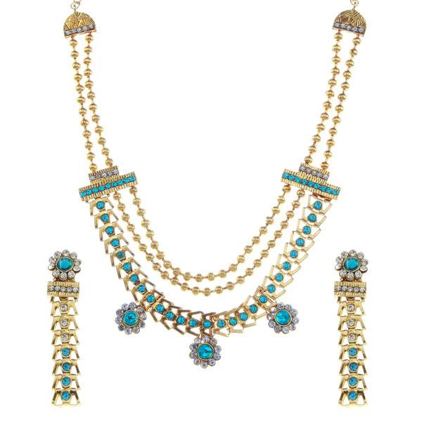 Soha Fashion Stone Gold Plated Traditional Necklace Set