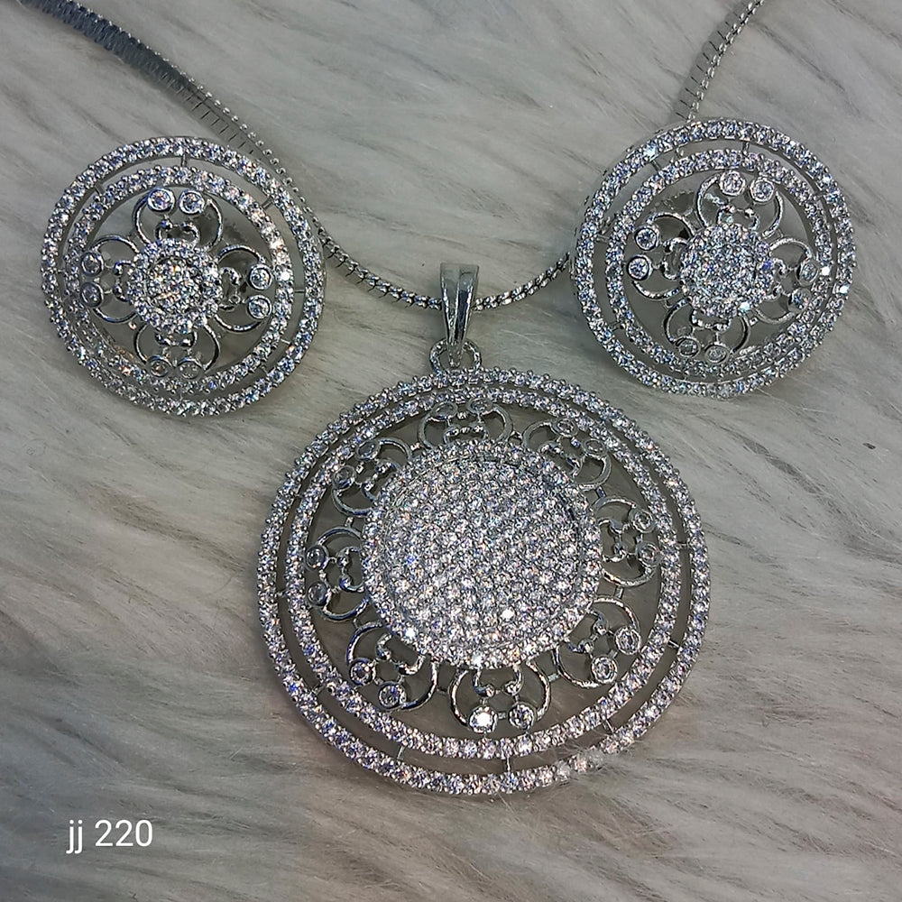 Jain Jewellers Ad Stone Pendant Set
