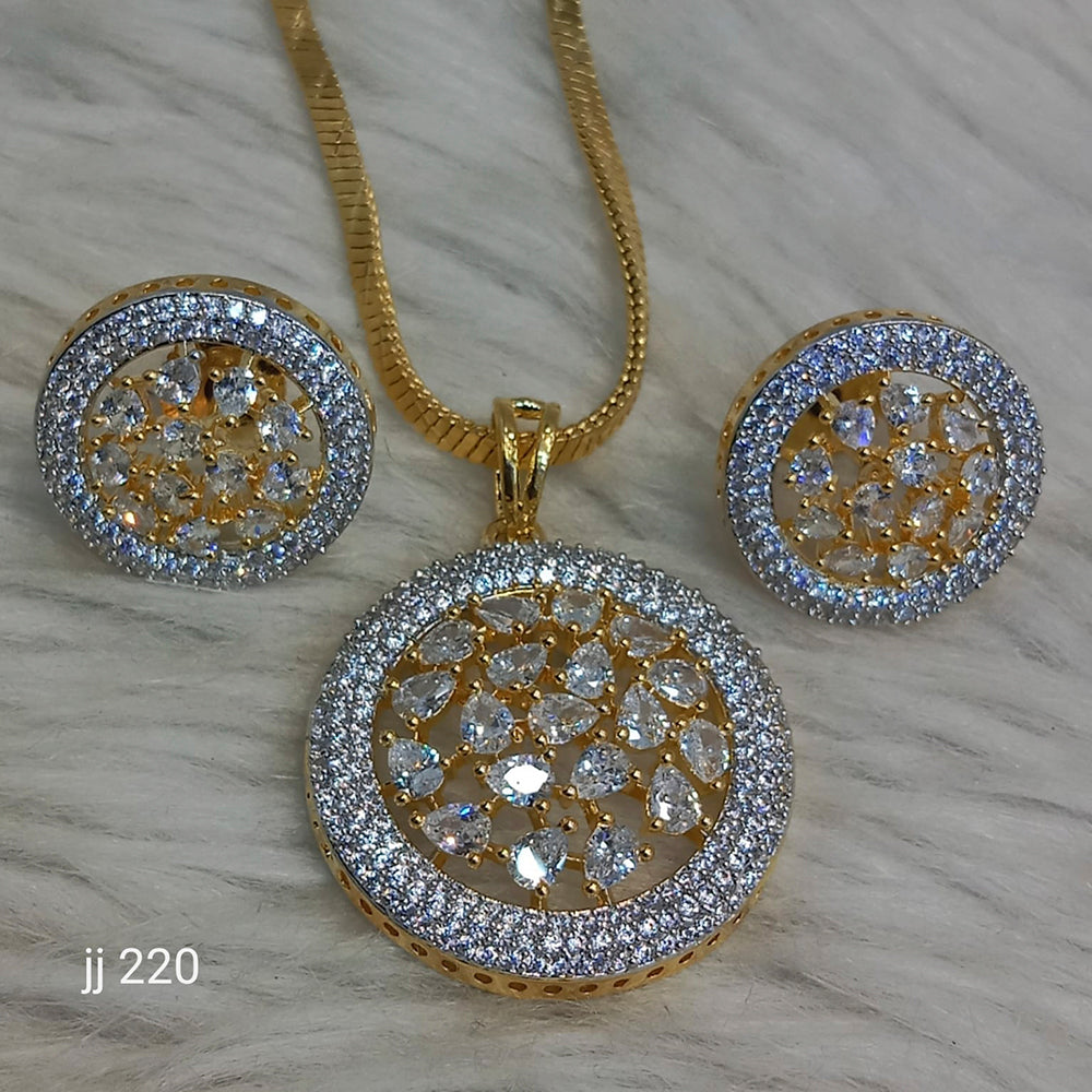 Jain Jewellers Ad Stone Pendant Set