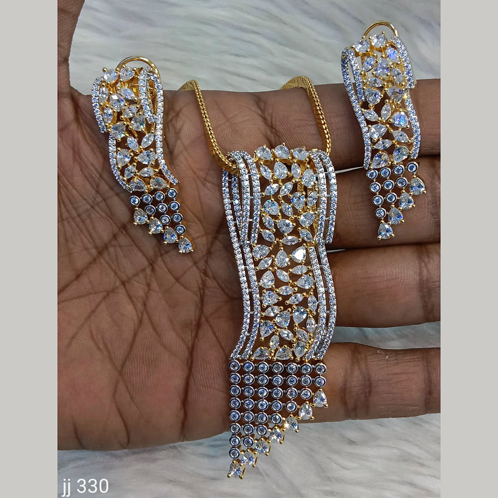 Jain Jewellers Ad Stone Pendant Set