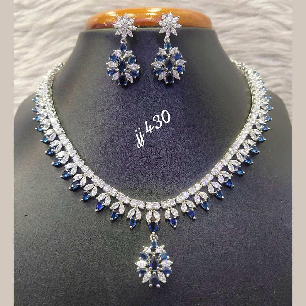 Jain Jewellers American Diamond Jewellery Necklace Set