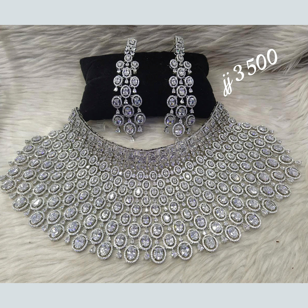 Jain Jewellers American Diamond Jewellery Necklace Set