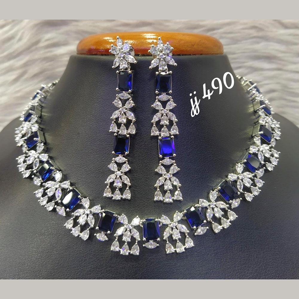 Jain Jewellers American Diamond Jewellery Necklace Set