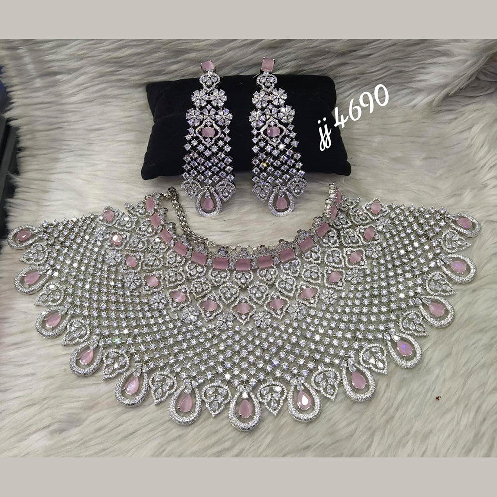 Jain Jewellers American Diamond Jewellery Necklace Set