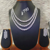 Jain Jewellers American Diamond Jewellery Necklace Set