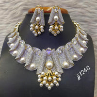 Jain Jewellers American Diamond Jewellery Necklace Set