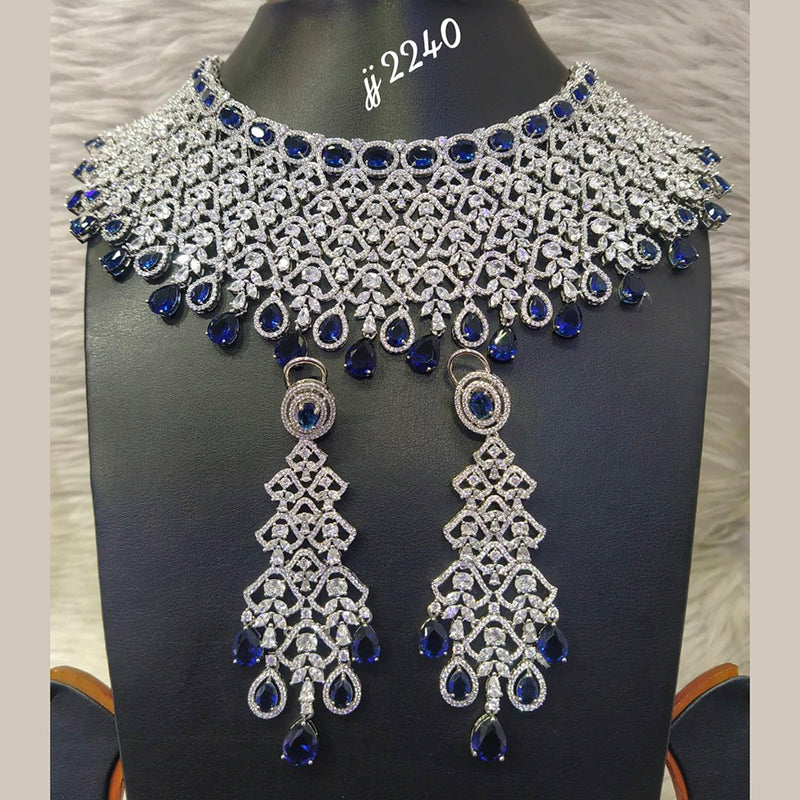 Jain Jewellers American Diamond Jewellery Necklace Set