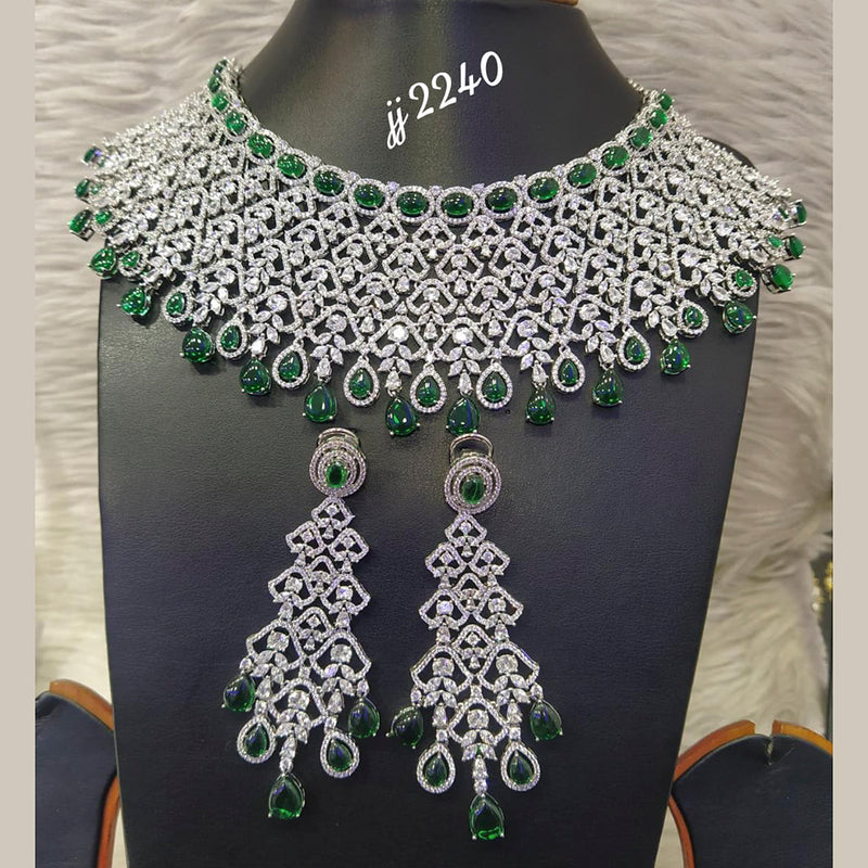 Jain Jewellers American Diamond Jewellery Necklace Set