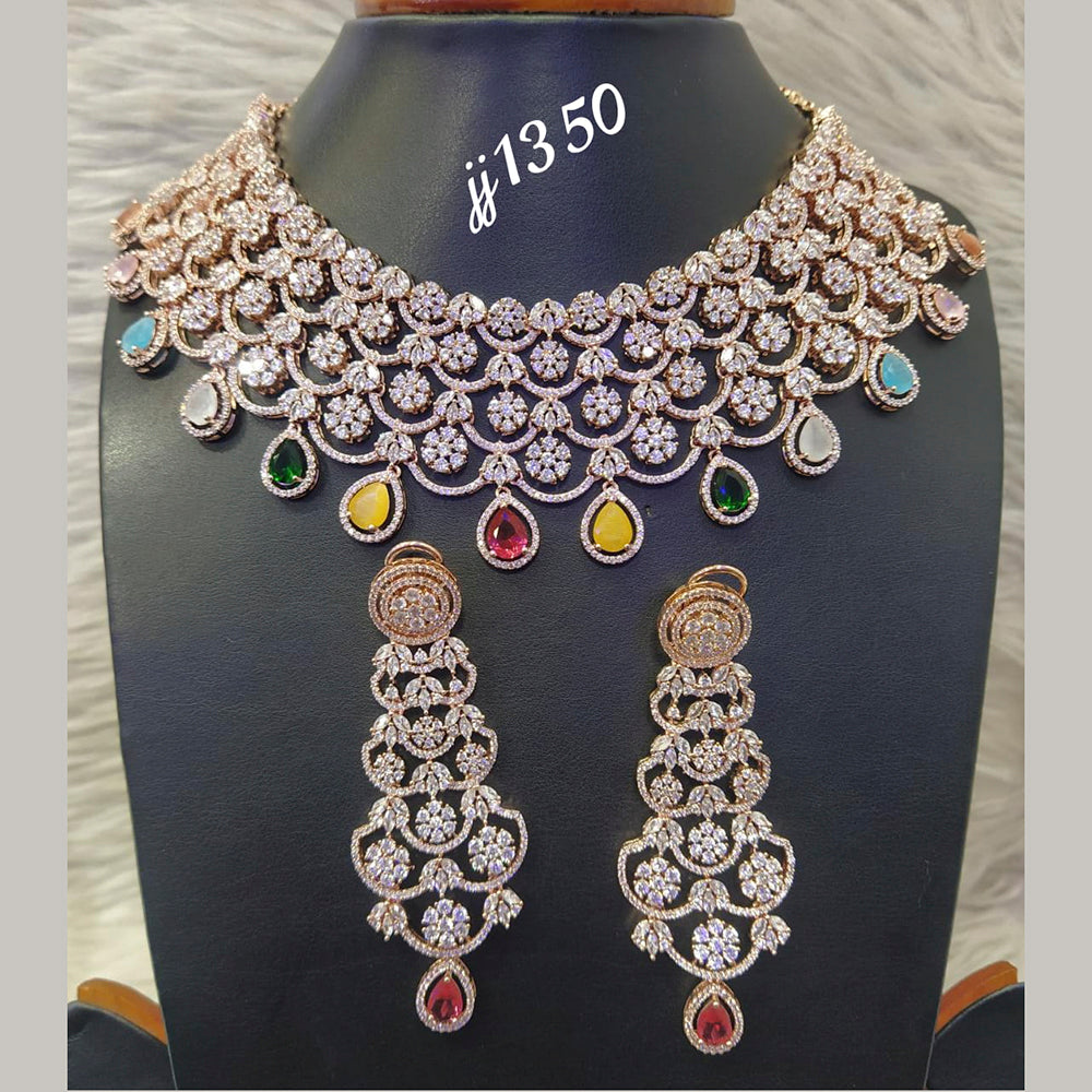 Jain Jewellers American Diamond Jewellery Necklace Set