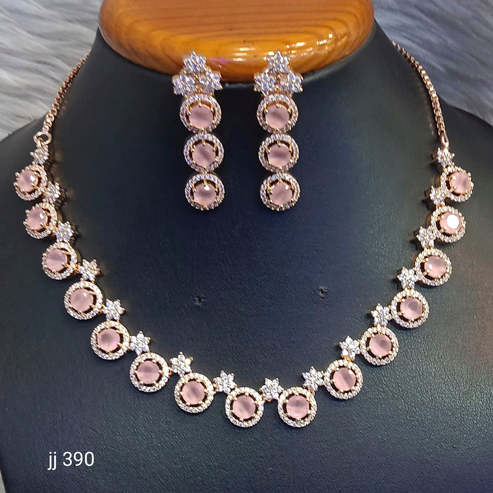 Jain Jewellers American Diamond Jewellery Necklace Set