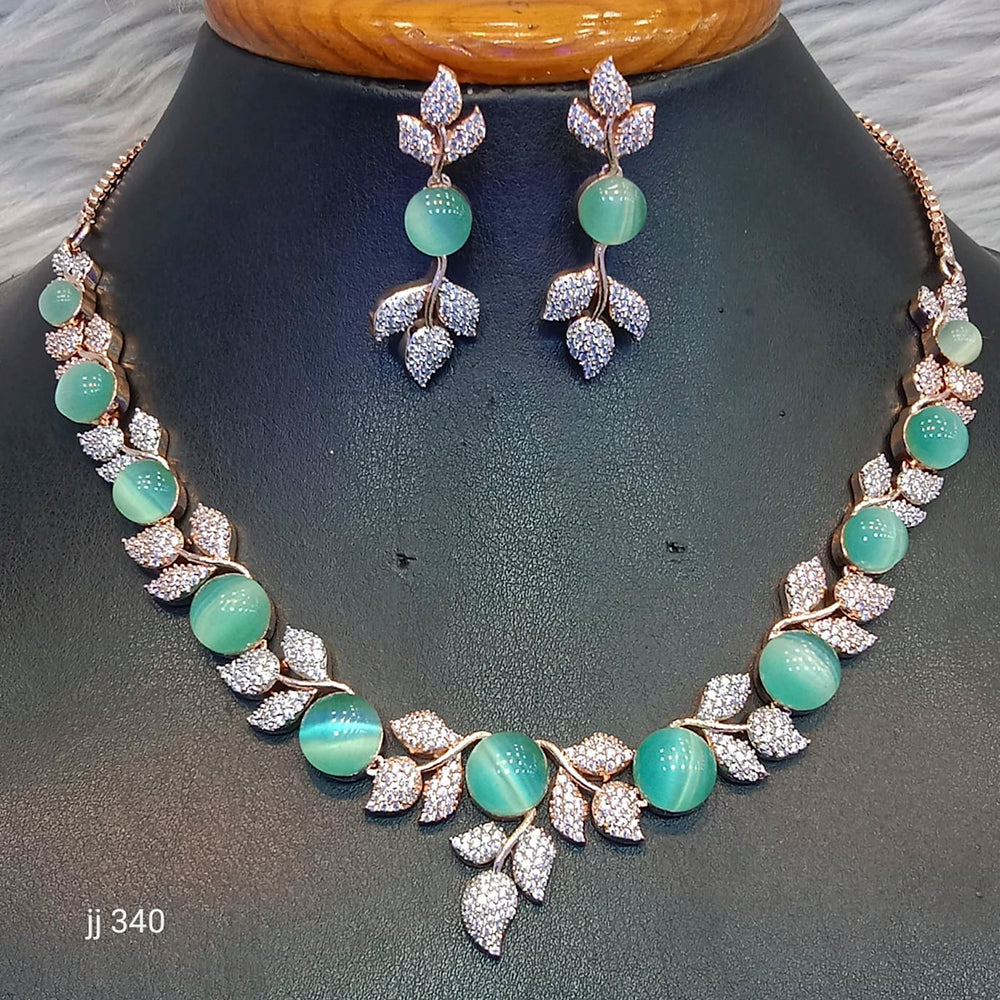 Jain Jewellers American Diamond Jewellery Necklace Set