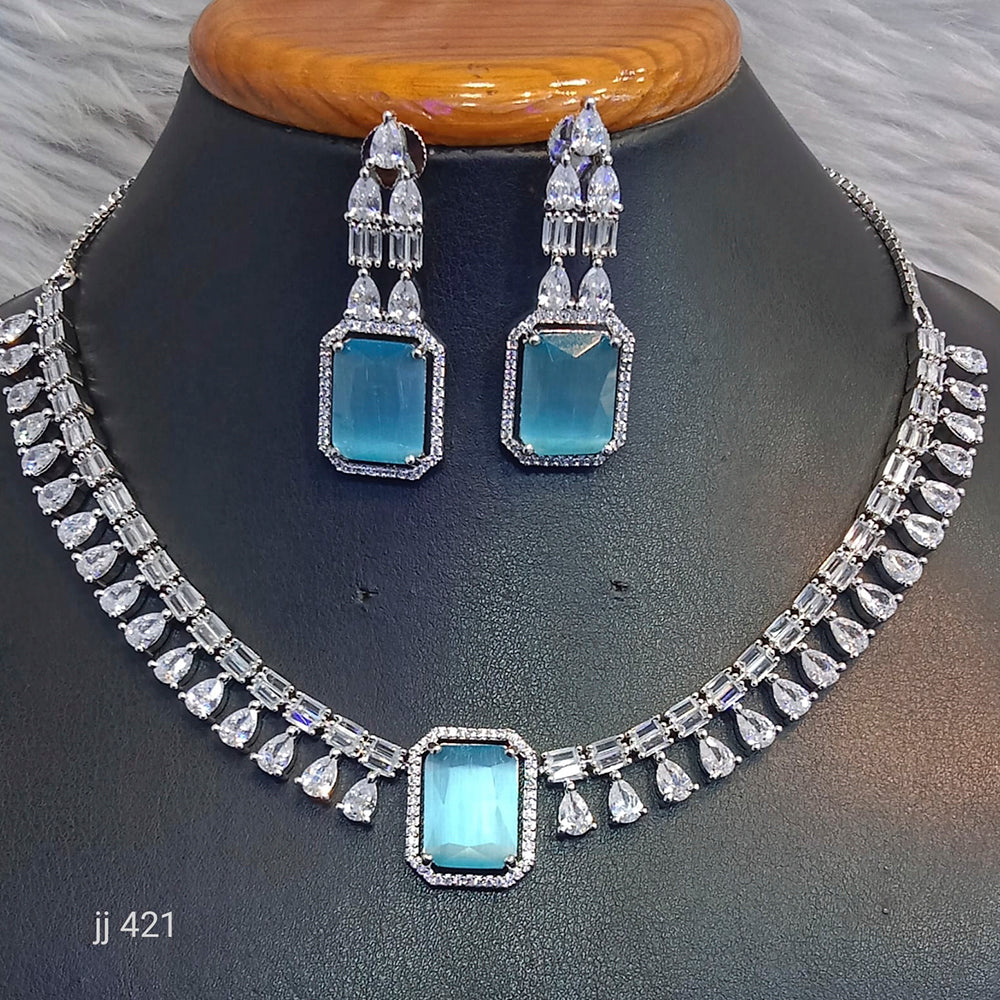 Jain Jewellers American Diamond Jewellery Necklace Set