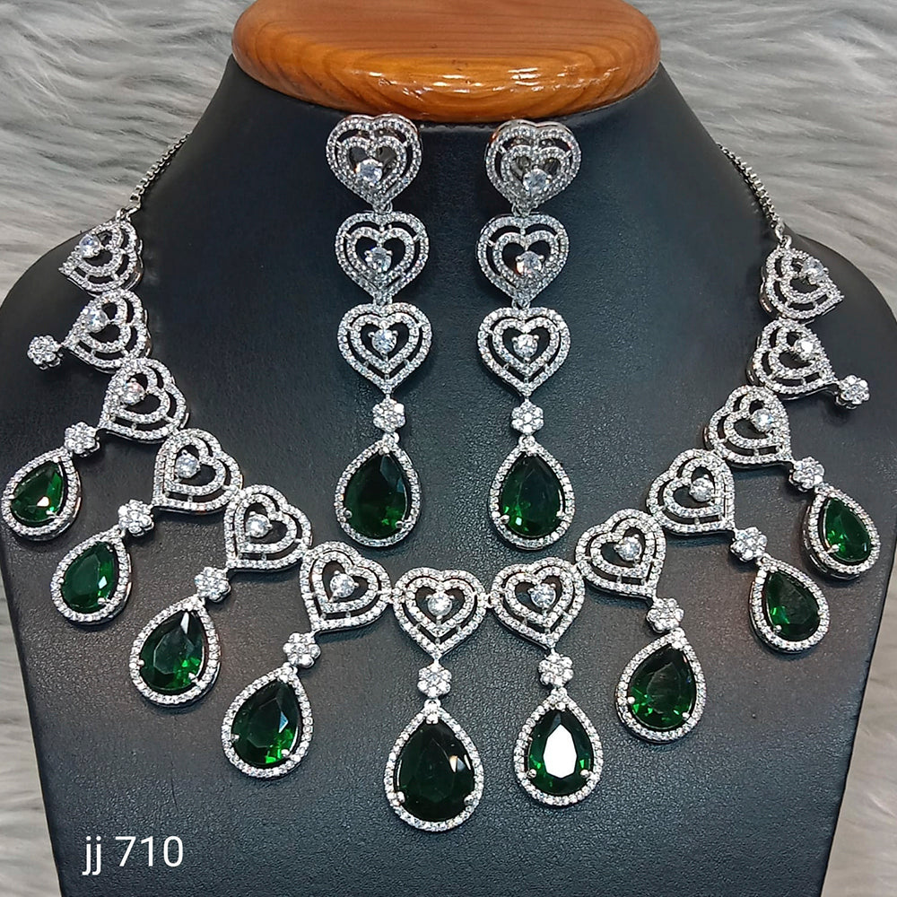 Jain Jewellers American Diamond Jewellery Necklace Set