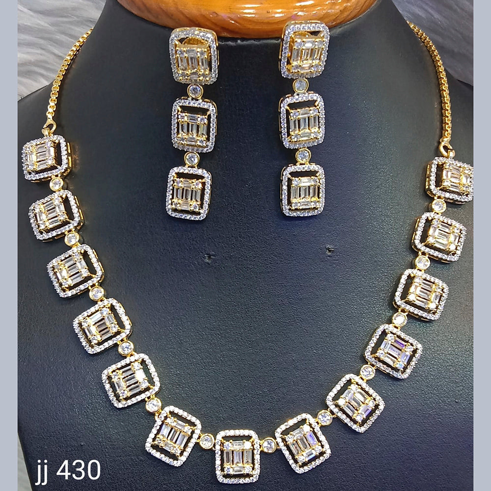 Jain Jewellers American Diamond Jewellery Necklace Set