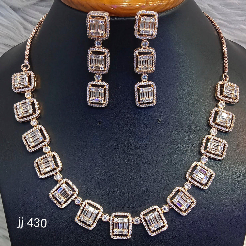 Jain Jewellers American Diamond Jewellery Necklace Set