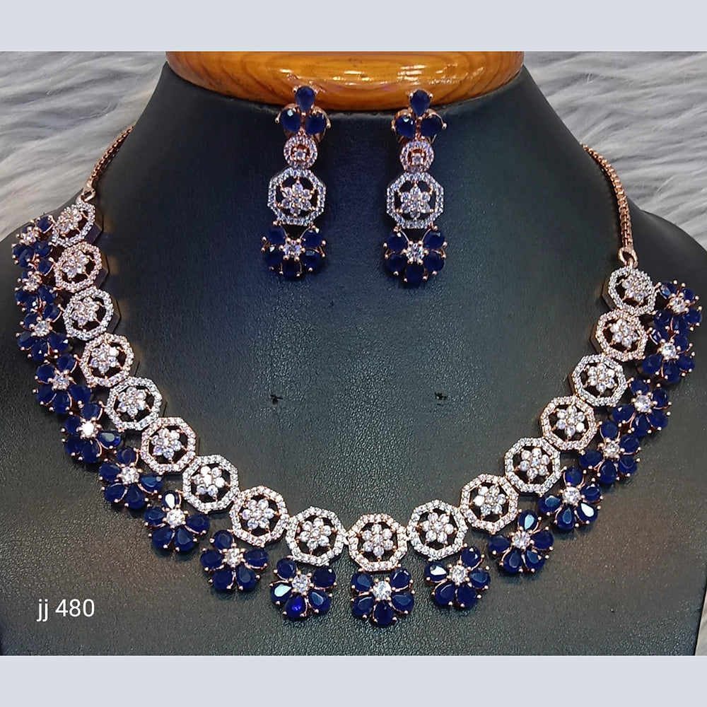 Jain Jewellers American Diamond Jewellery Necklace Set