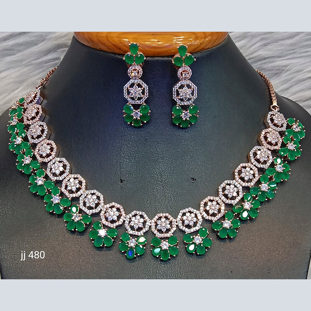 Jain Jewellers American Diamond Jewellery Necklace Set