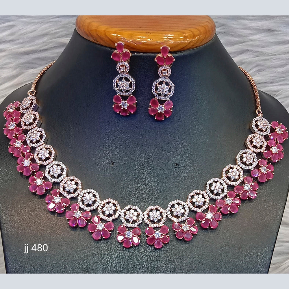 Jain Jewellers American Diamond Jewellery Necklace Set