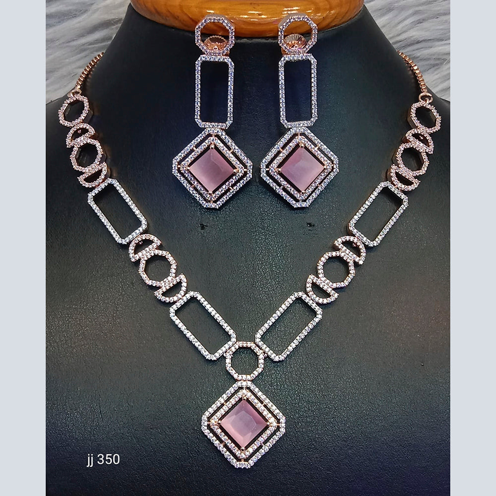 Jain Jewellers American Diamond Jewellery Necklace Set