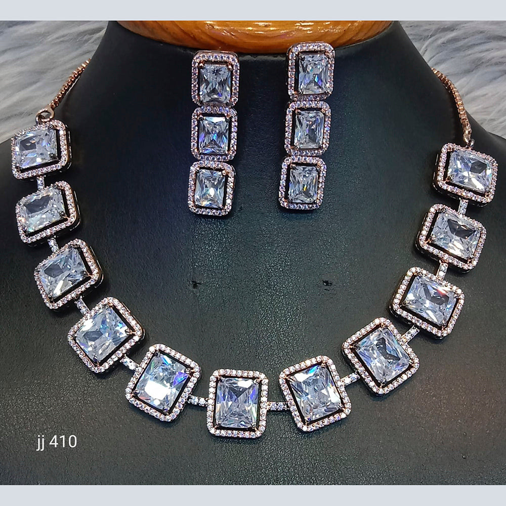 Jain Jewellers American Diamond Jewellery Necklace Set