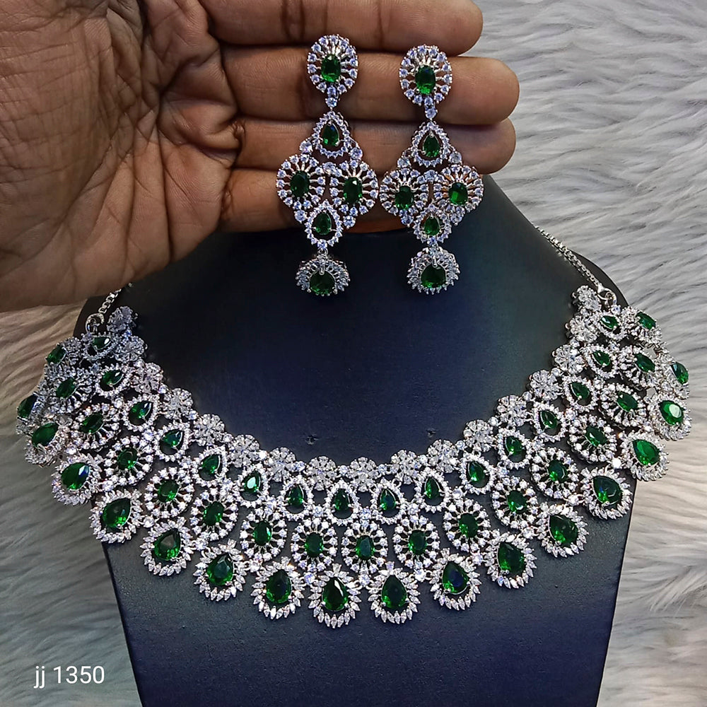 Jain Jewellers American Diamond Jewellery Necklace Set