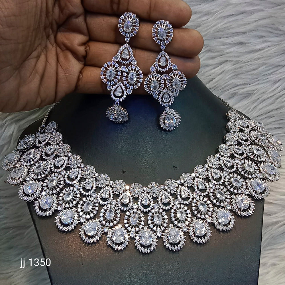 Jain Jewellers American Diamond Jewellery Necklace Set