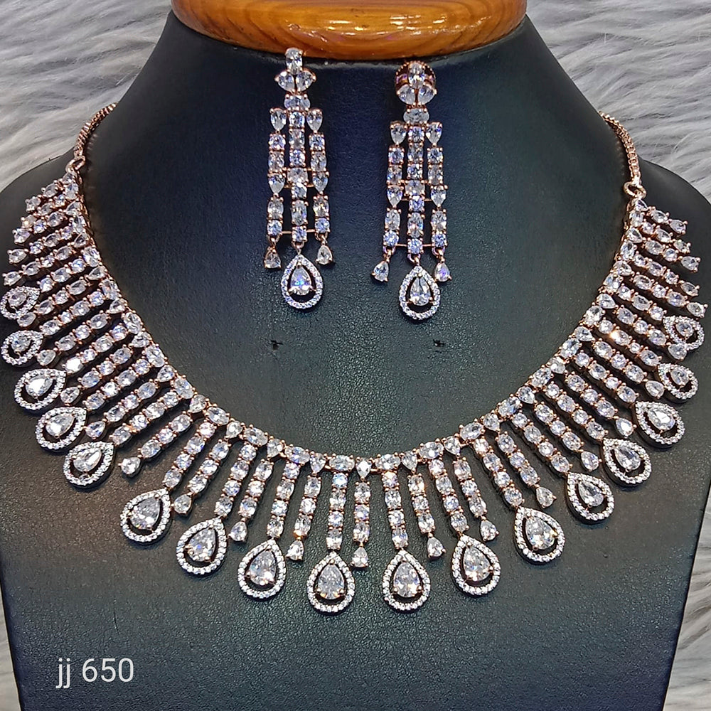 Jain Jewellers American Diamond Jewellery Necklace Set
