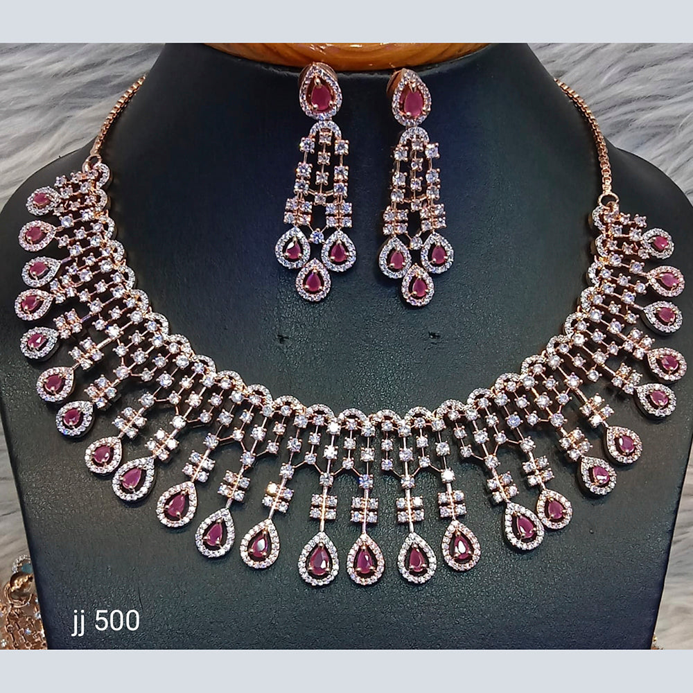 Jain Jewellers American Diamond Jewellery Necklace Set