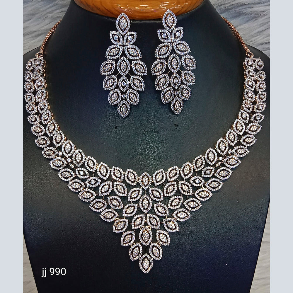 Jain Jewellers American Diamond Jewellery Necklace Set