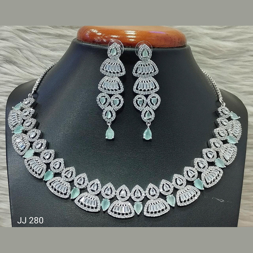 Jain Jewellers American Diamond Jewellery Necklace Set