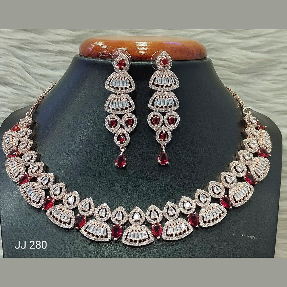Jain Jewellers American Diamond Jewellery Necklace Set